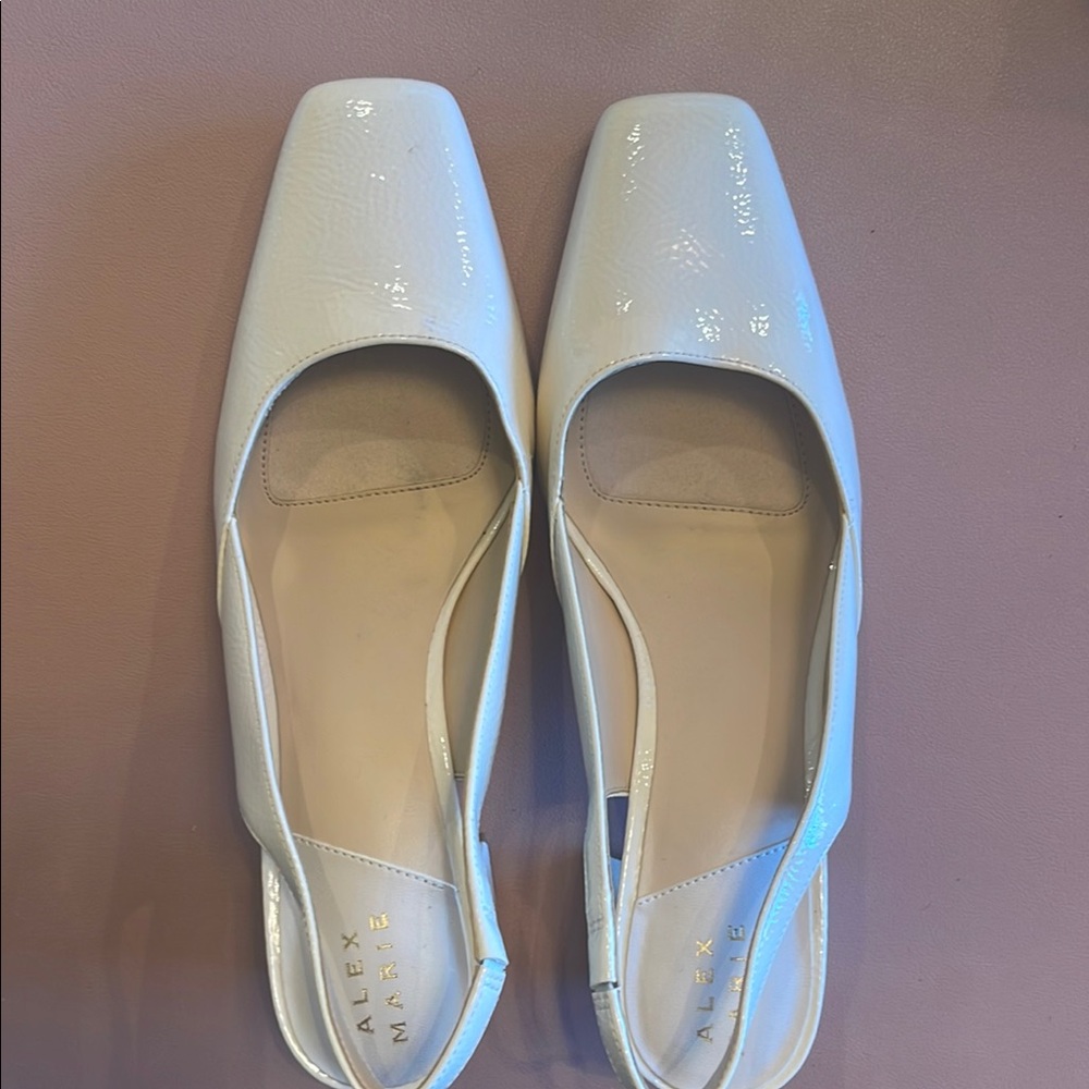 Alex Marie Women's White Slingback Shoes